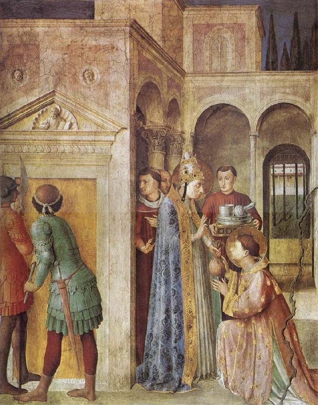 Fra Angelico St Lawrence Receiving the Church Treasures France oil painting art